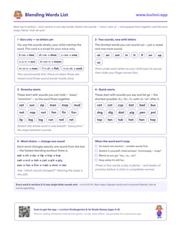 Free printable letter sounds printable: “How to Teach Blending Sounds (Free Blending Words List)” (UFLI lessons 1–34), pre-K and kindergarten