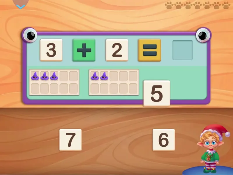 Early math game with counting and numbers